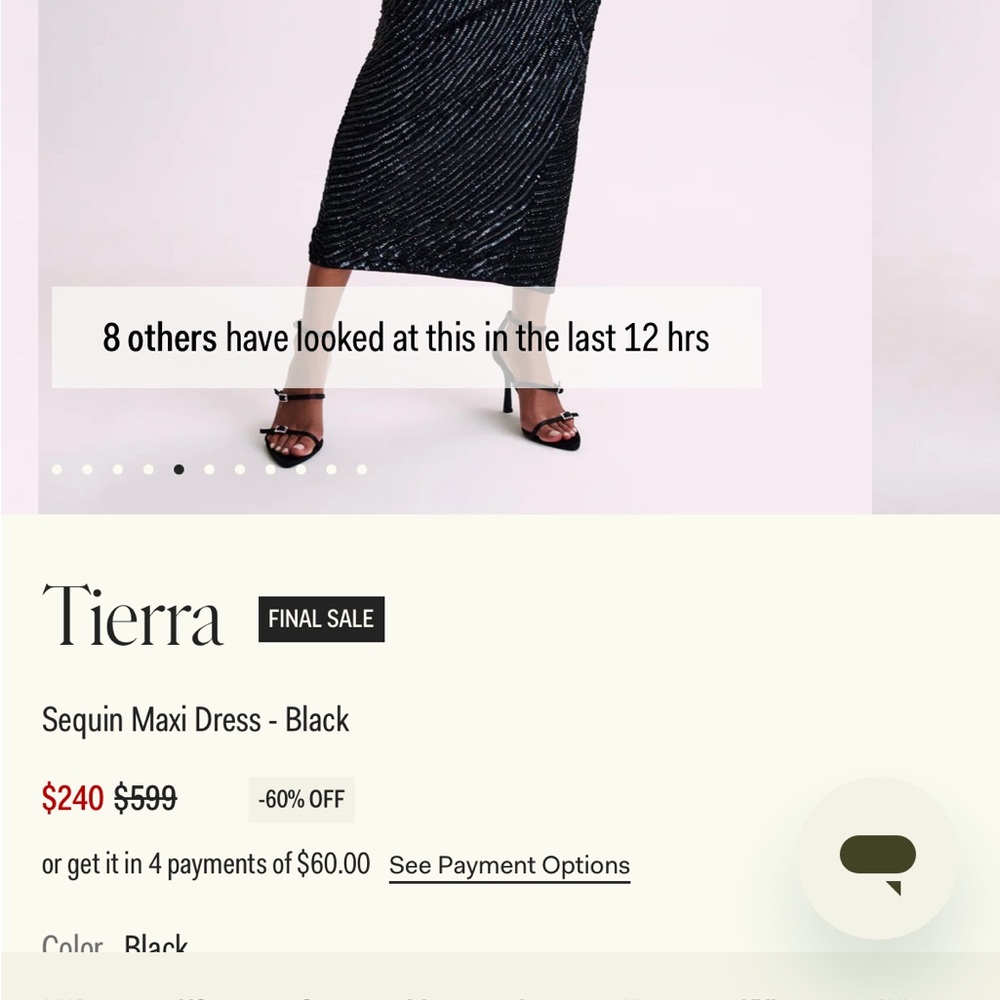 Meshki Tierra Black Sequin Midi Dress - Picture 5 of 9